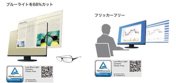 ブルーライトも抑えられる