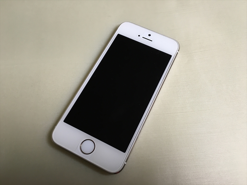 シン・フィット装着前のiPhone 5s(表)