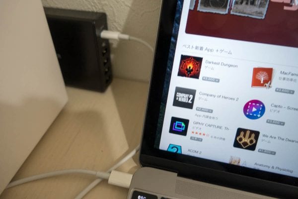 MacBookとの接続状態
