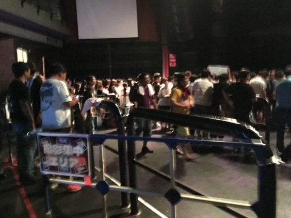 撮影集中エリアは客席後方