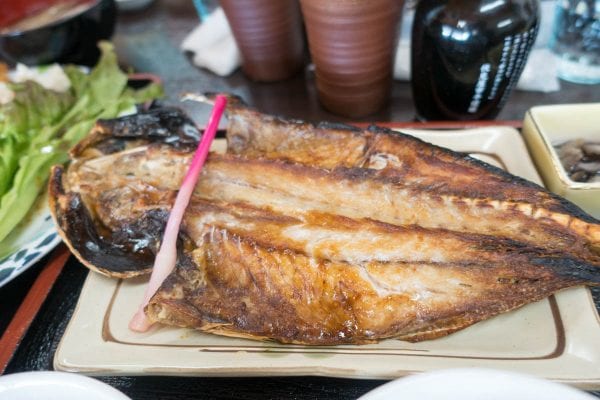 アジの開き定食