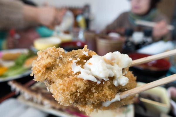 カキフライは凄く大きくて美味しい!