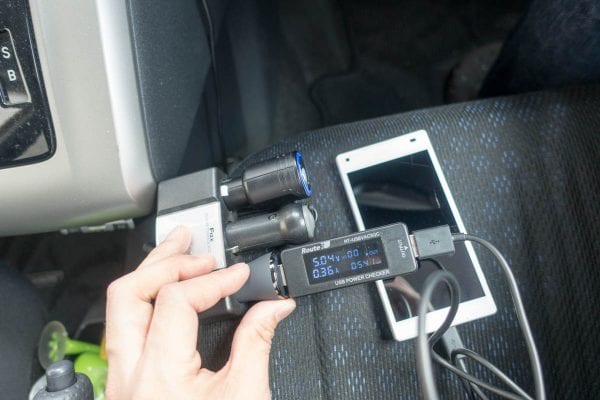 通常ポートで充電