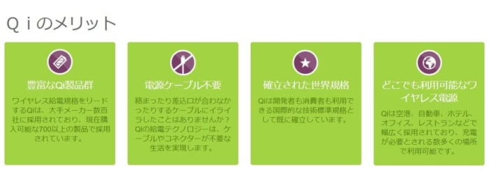 Qiのメリット