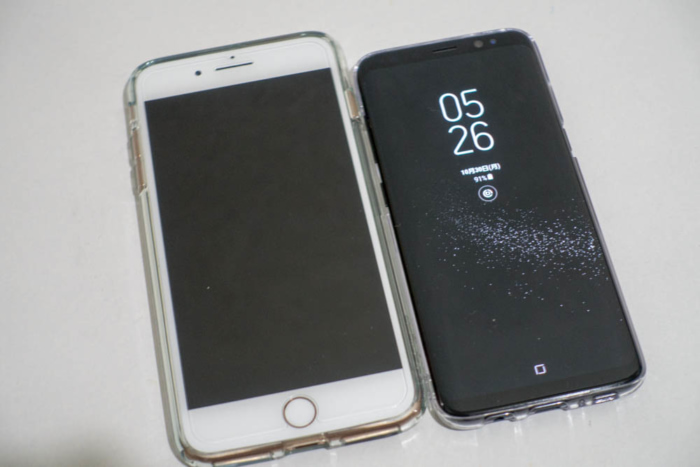 iPhone 8 PlusとGalaxy S8 SC-02J