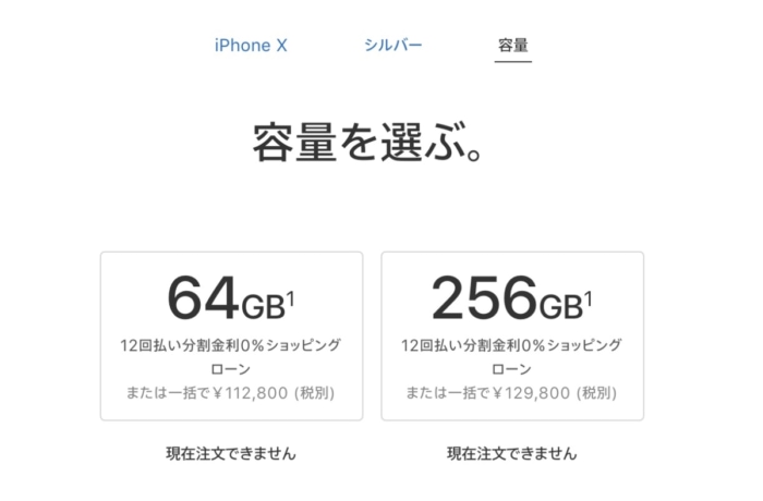 容量は64GBと256GB