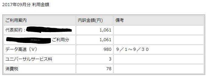 2ヶ月目以降の明細