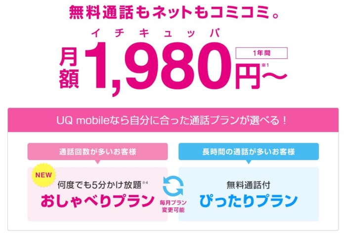 UQのプランは柔軟性が低い