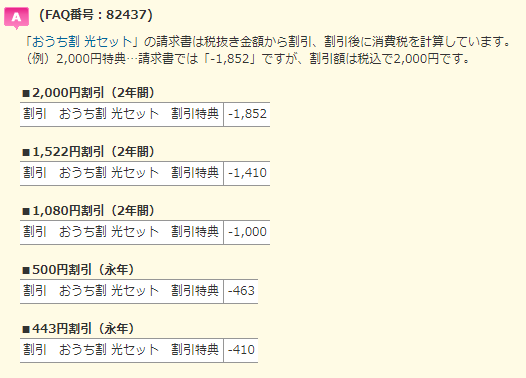 おうち割 光セット