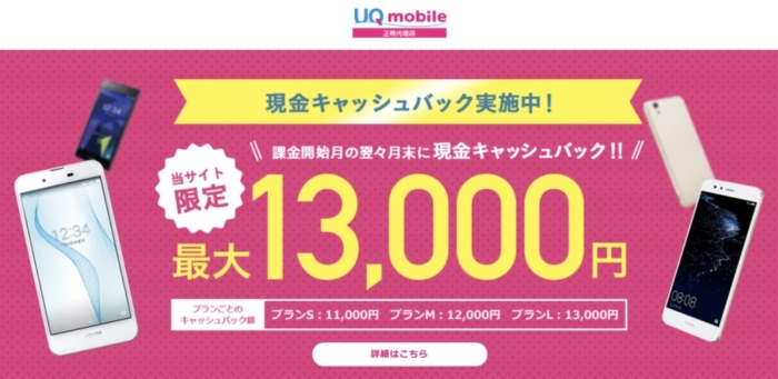 キャッシュバックは大きい