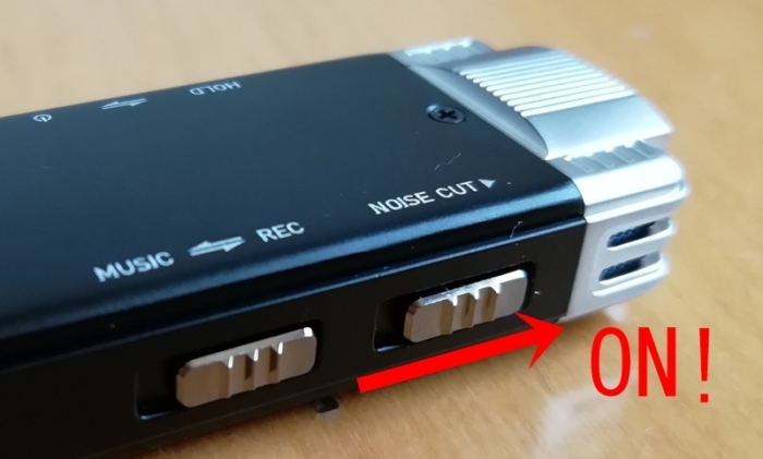 SoundPEATS(サウンドピーツ) Nano6 ボイスレコーダー ノイズカットをオンする
