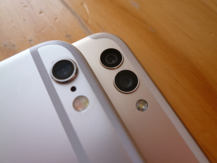HUAWEI nova 2のレンズとiPhone 6sのレンズ