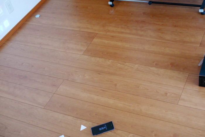 2メートル程度離れるのを上から見た状態