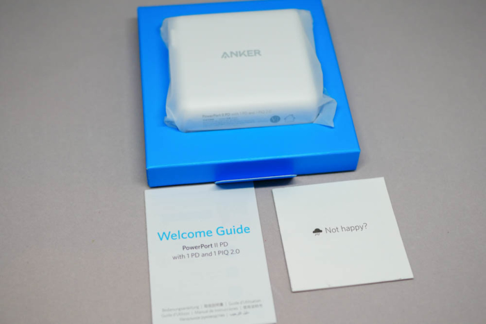 「Anker PowerPort ll PD」の同梱品は取扱説明書のみ