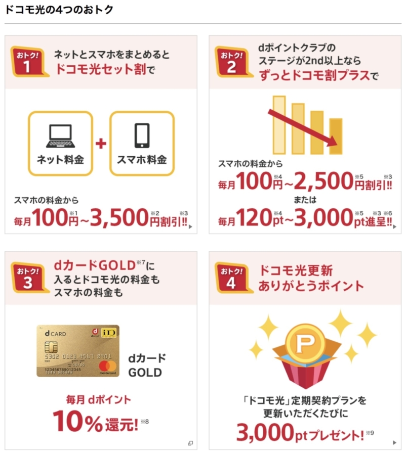 ドコモ光は安さが魅力