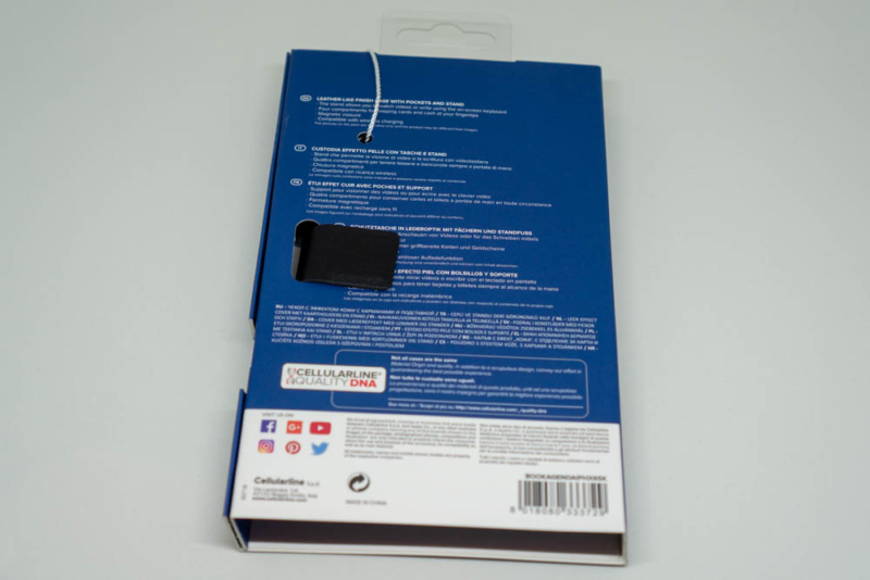 Cellularline「Book Agenda」パッケージ裏面