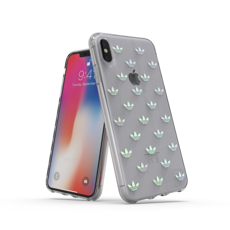 adidas Originals Clear Case iPhone XS Max Trefoils colorful