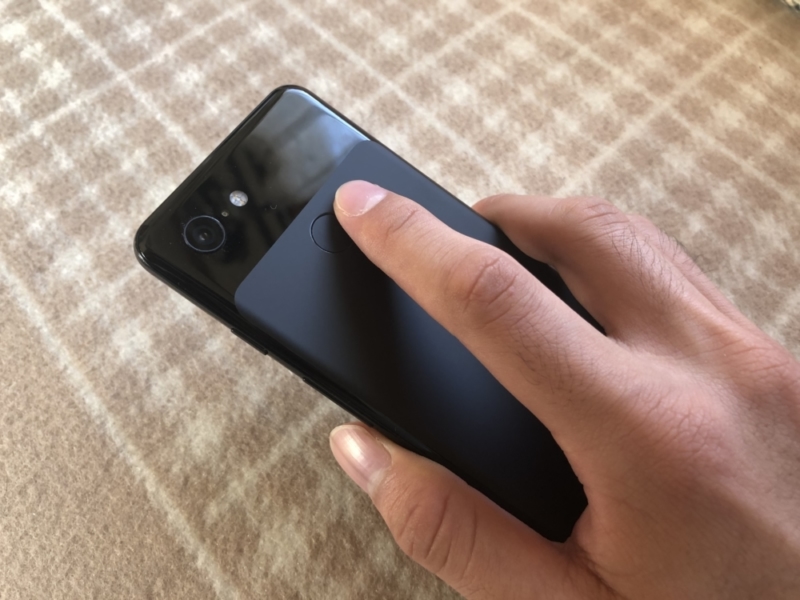 Pixel 3の指紋センサー