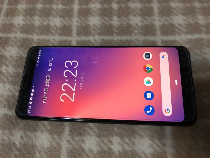 Pixel 3のディスプレイ
