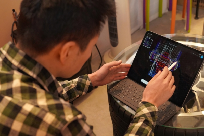 ゆうた社長iPad Proで図面描く