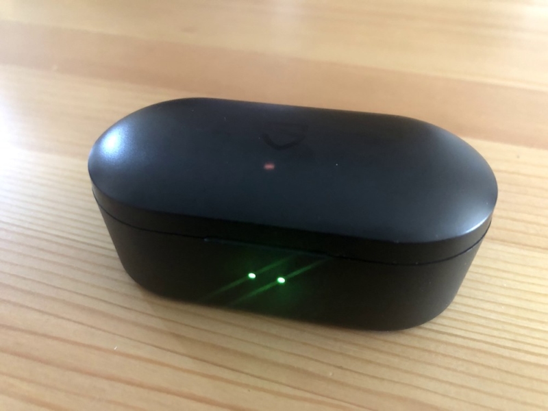 ケースの充電状態は2段階のLEDインジケーター