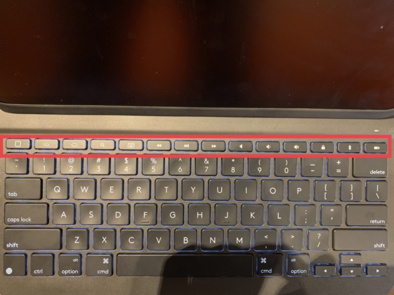 Slim Folio ProのiOSショートカットキー
