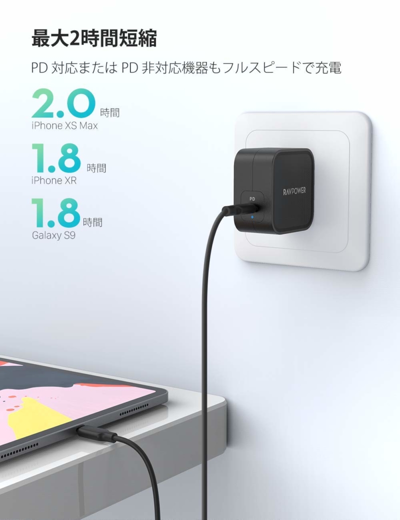 RAVPower 「RP-PC112」充電性能