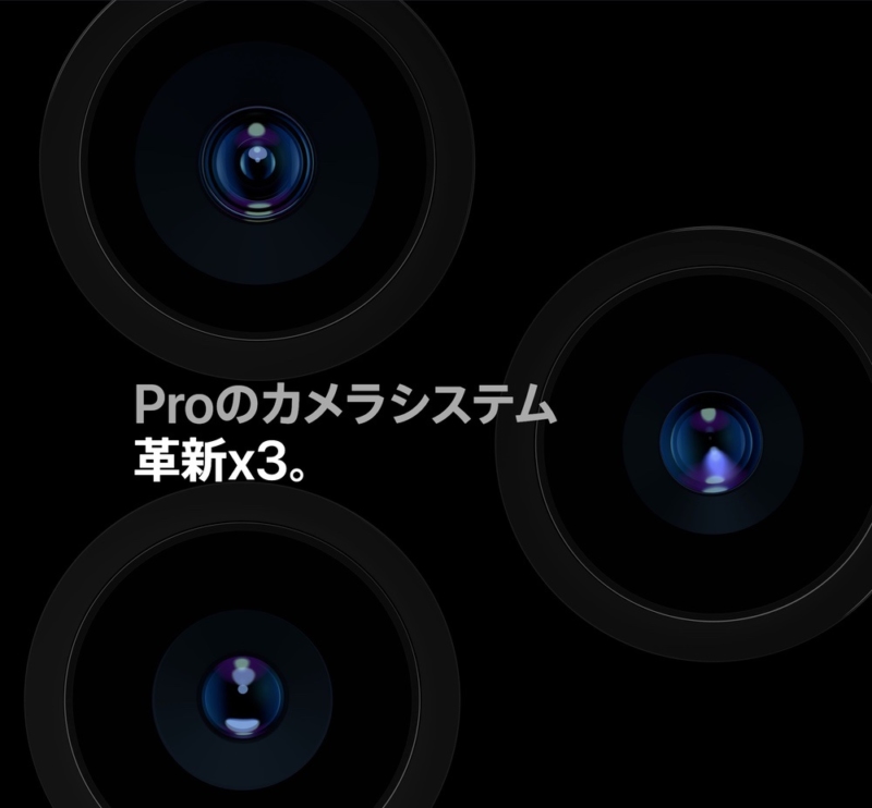 トリプルカメラ対応