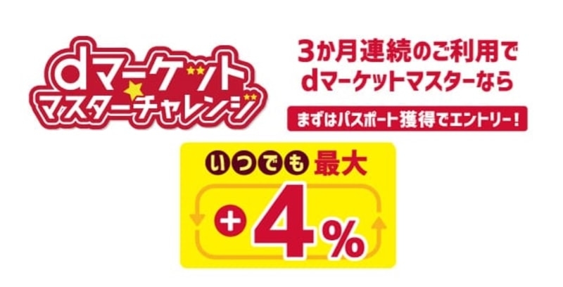 【dショッピング】dマーケットマスターチャレンジ