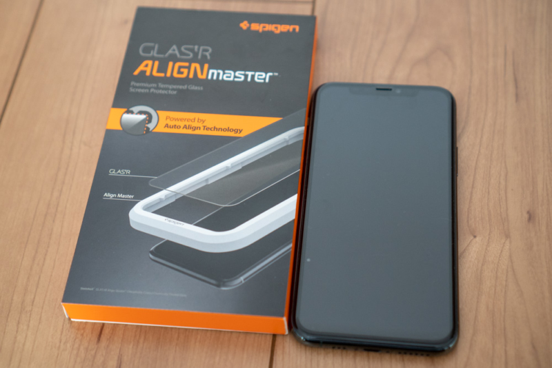 Spigen iPhone 11 Pro用全面保護ガラス「Glas.tR AlignMaster」レビュー
