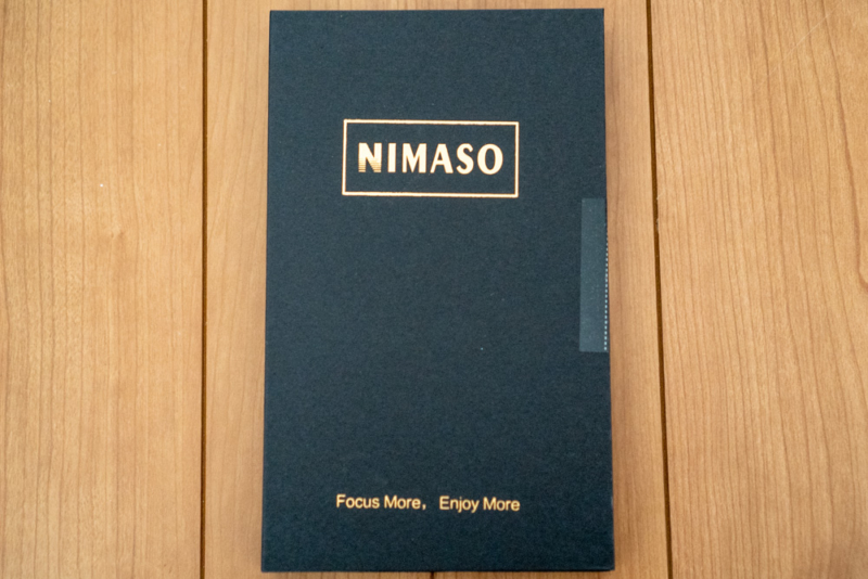Nimaso「iPhone 11 Pro用 全面保護フィルムガイド枠付き(フルカバー)」パッケージ