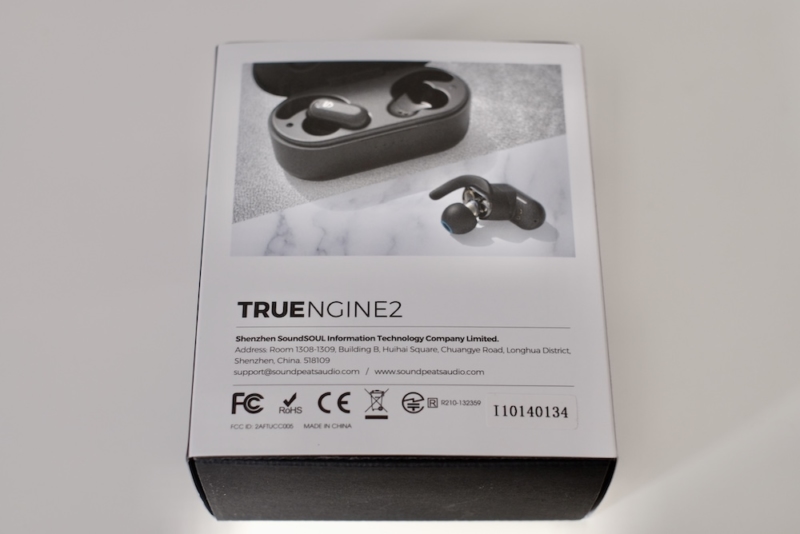 SOUNDPEATS「Truengine2」パッケージ裏
