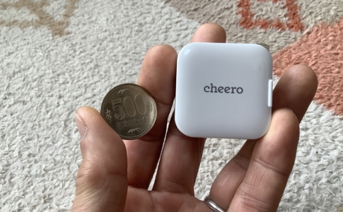 cheero「USB-C PD Charger 18w mini(CHE-329)」レビュー500円硬貨との比較