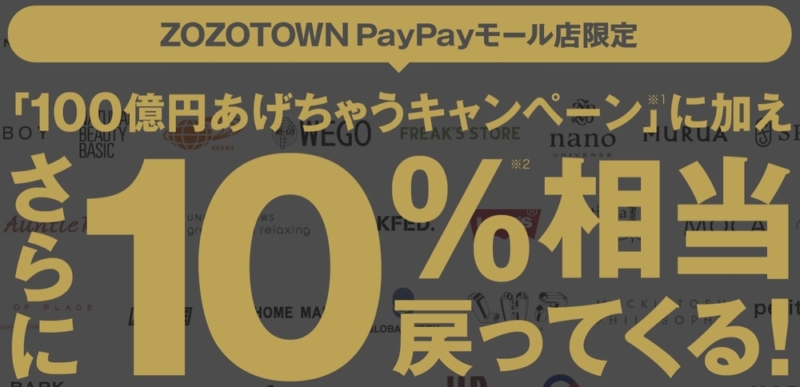 100億円あげちゃうキャンペーン zozotown
