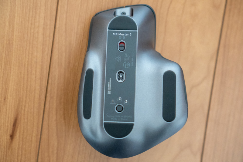 Logicool「MX Master 3」裏側