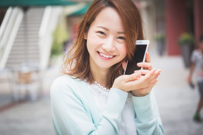 Y!mobileスマホで留守電を聞いているゆりちぇる