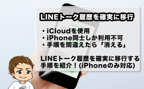 iPhoneの機種変更時にLINEモバイルトーク履歴を確実に移行する方法