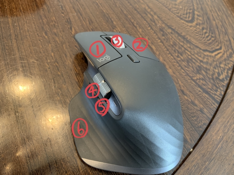 MX Master 3のボタン配置