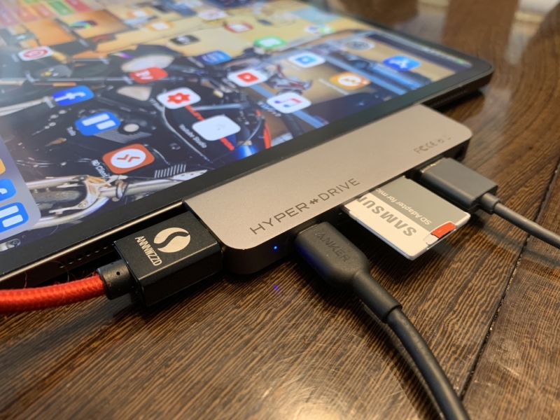 USB-Cハブで拡張したiPad Pro