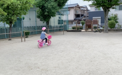 補助輪なしで自転車に乗れるようになった