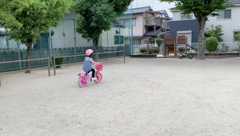 補助輪なしで自転車に乗れるようになった