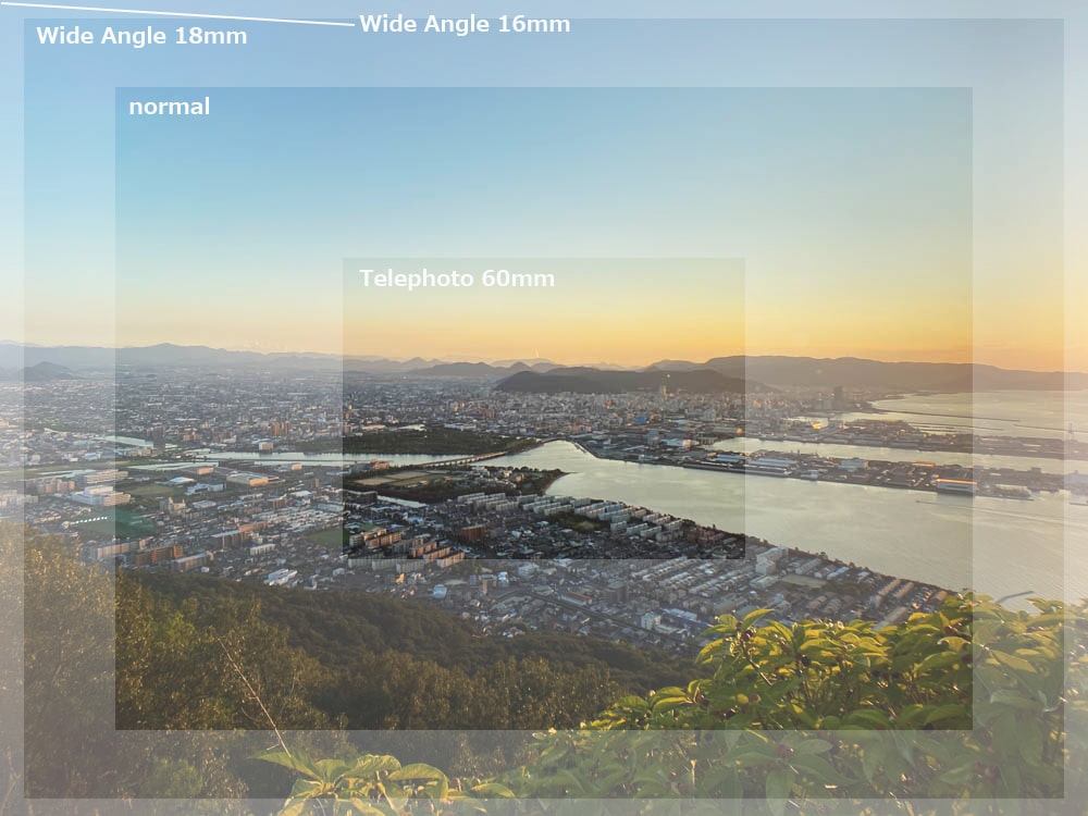 miggo PICTAR SMART LENS 画角比較