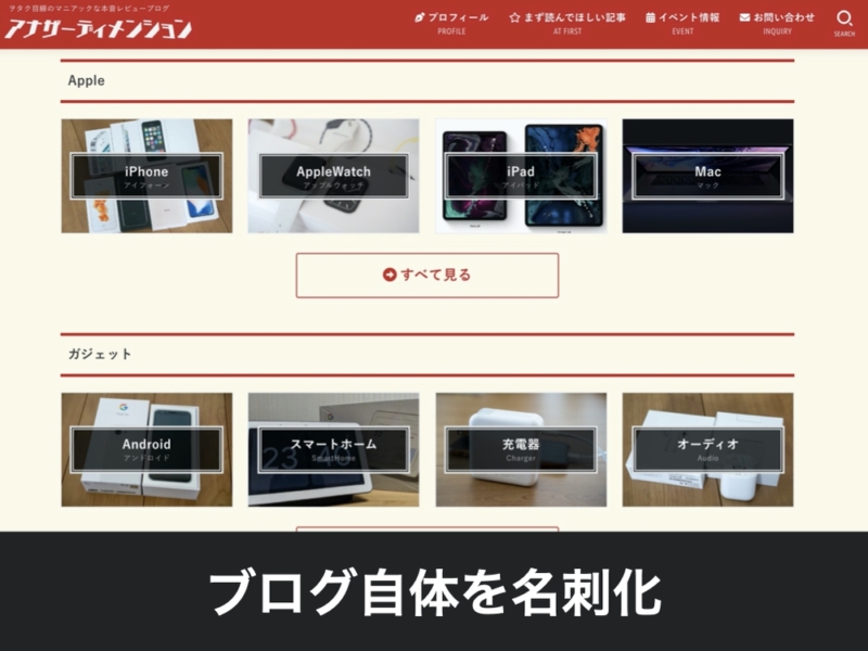 ブログ自体を名刺化する