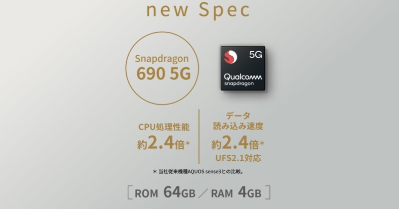 5G対応プロセッサを搭載