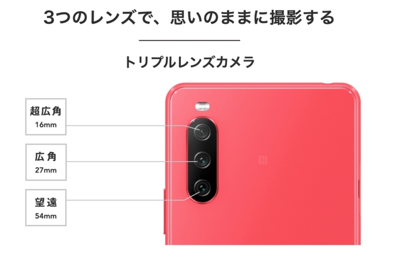 カメラはトリプルカメラ