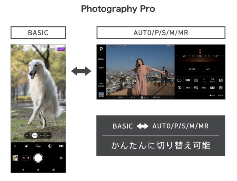 BASICモードとの切り替えが可能