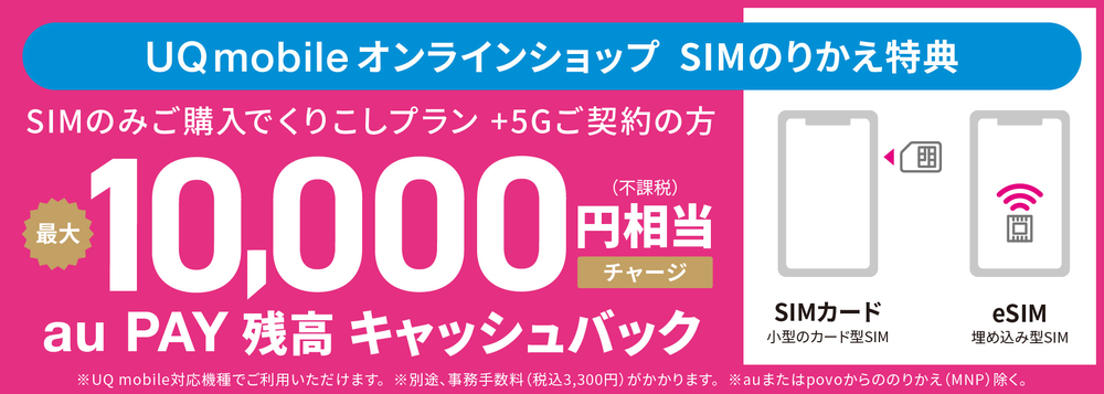 【オンラインショップ限定】SIMのりかえ特典