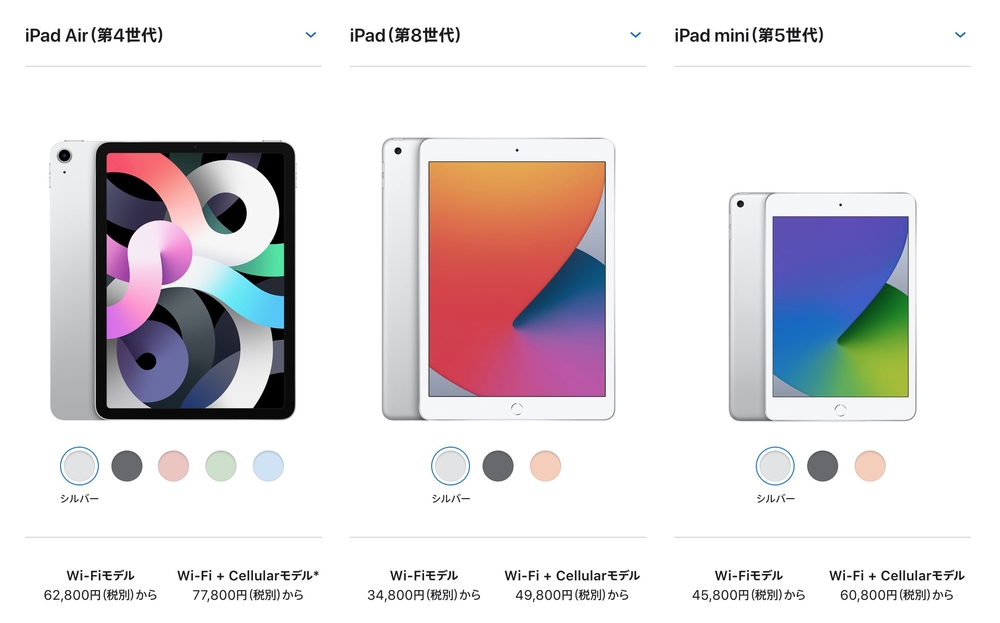 iPad 第9世代・iPad Air・iPad miniの容量(ストレージ)は64GBで十分