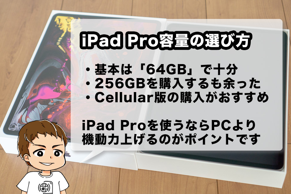 iPad Proおすすめの容量は？