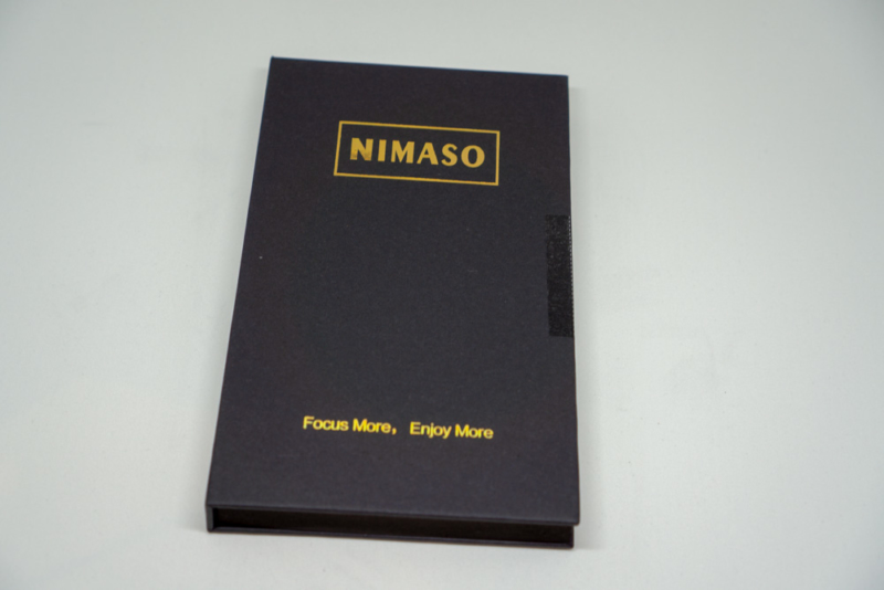Nimaso iPhoneXS Max 用 全面保護フィルムのパッケージ